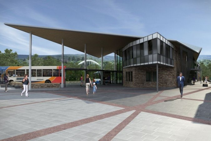 Work has begun on a new bus station in Merthyr Tydfil Work has begun on a new bus station in Merthyr Tydfil