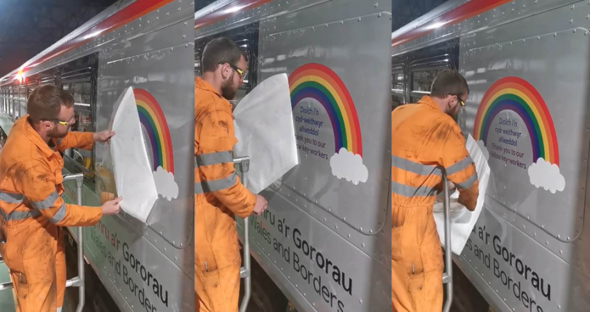Transport for Wales reveals rainbow tribute to key workers on its services 