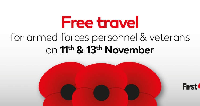 First Bus offers free travel for Remembrance Day and Remembrance Sunday