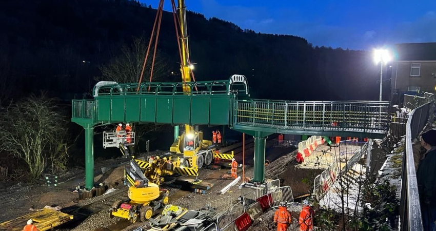 Electrification progress on the South Wales Metro